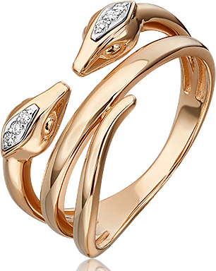 Кольцо с 6 бриллиантами из комбинированного золота (арт. 2444376)