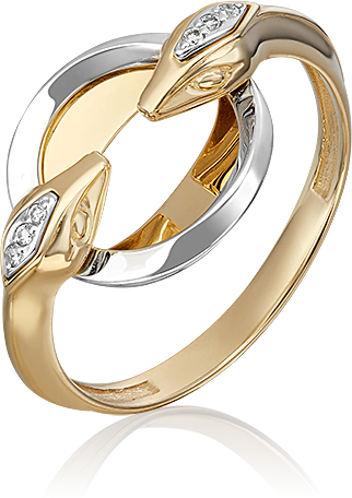 Кольцо с 6 бриллиантами из комбинированного золота (арт. 2444540)