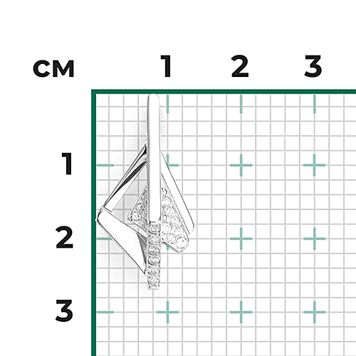 Подвеска с фианитами из серебра (арт. 2446877)