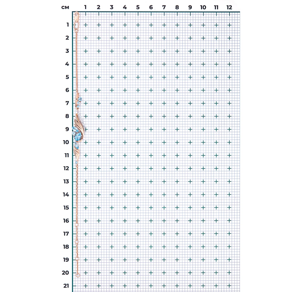 Браслет с топазами из комбинированного золота (арт. 2446892)