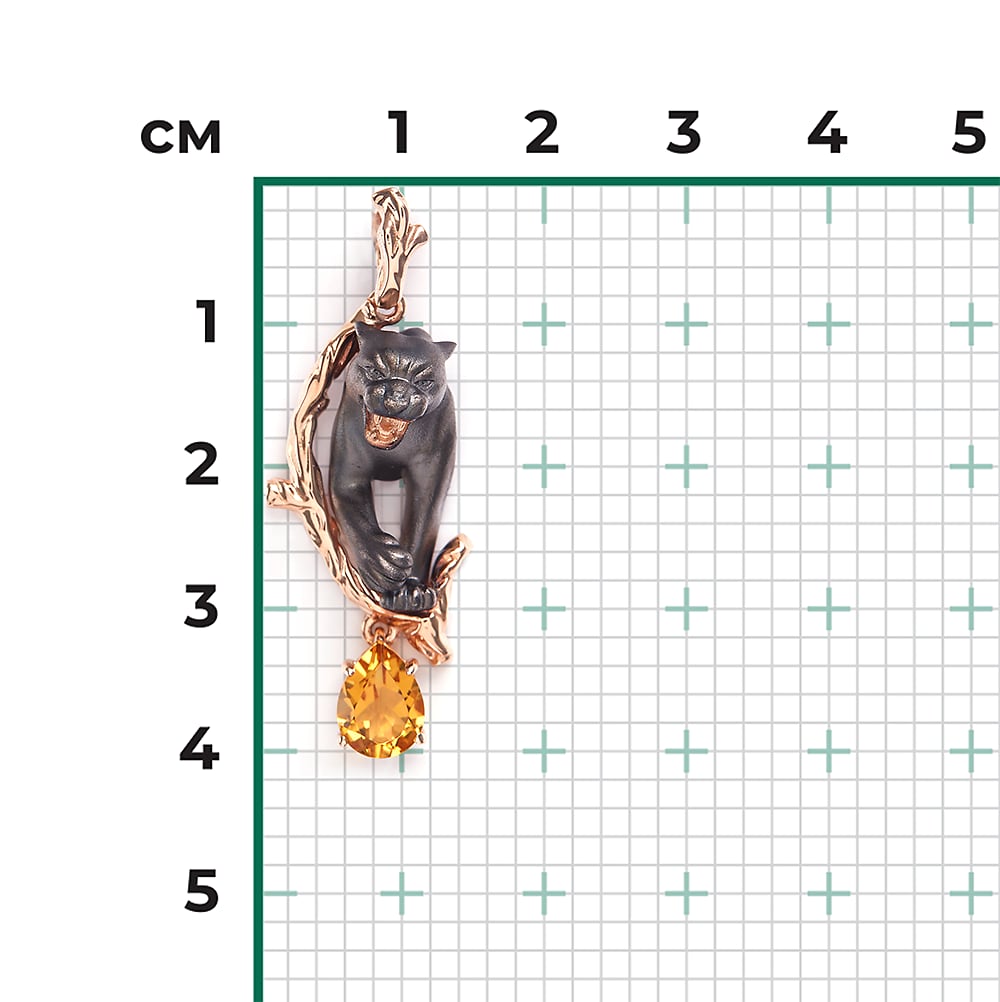 Подвеска с цитринами из красного золота (арт. 2447260)