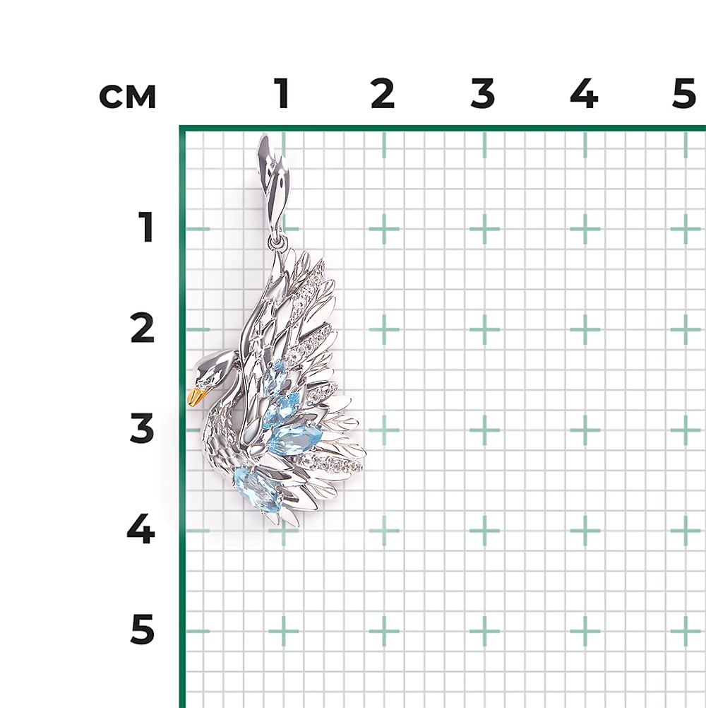 Подвеска с топазами из белого золота (арт. 2447263)