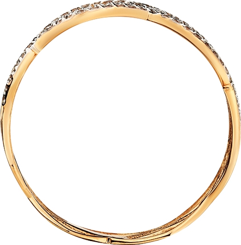 Кольцо с 100 фианитами из красного золота (арт. 2461059)