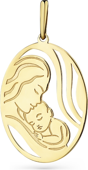 Подвеска Мать и Дитя из жёлтого золота (арт. 2461249)