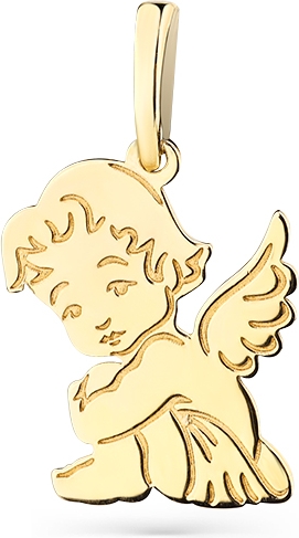 Подвеска Ангелочек из жёлтого золота (арт. 2461385)