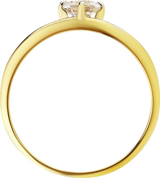 Кольцо с 25 фианитами из жёлтого золота (арт. 2462249)