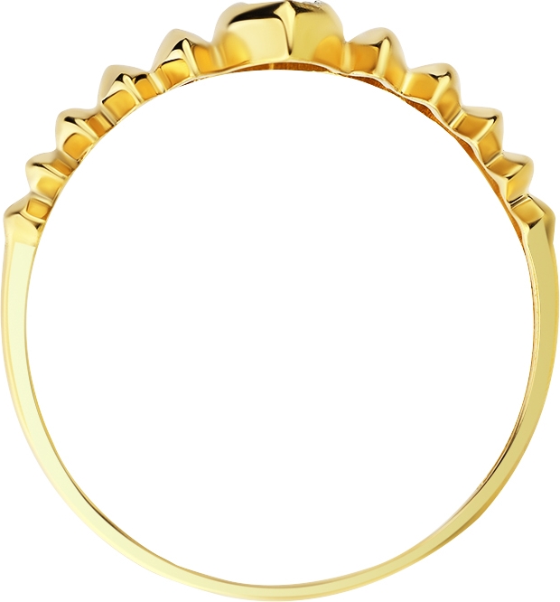 Кольцо с 9 фианитами из жёлтого золота (арт. 2462665)