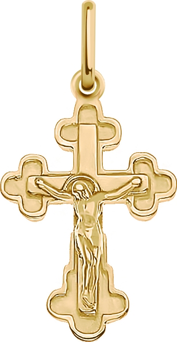 Крестик из красного золота (арт. 2471455)