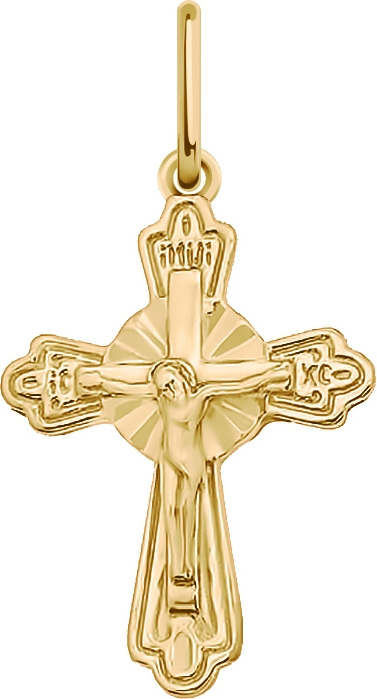 Крестик из красного золота (арт. 2471456)