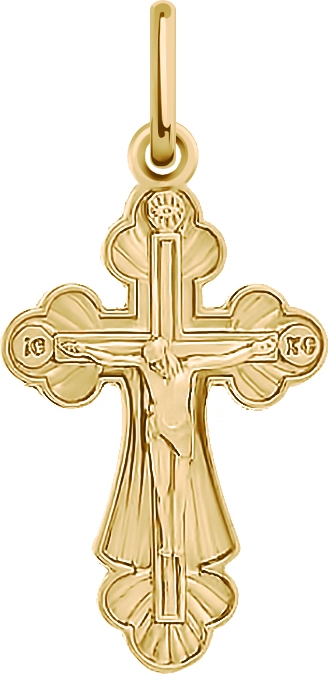 Крестик из красного золота (арт. 2471457)