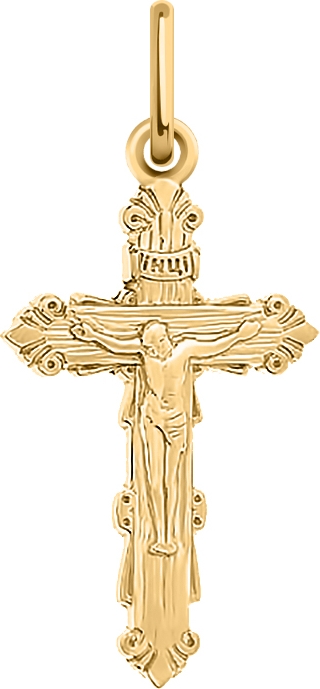 Крестик из красного золота (арт. 2471466)