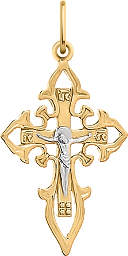 Крестик из красного золота (арт. 2471506)