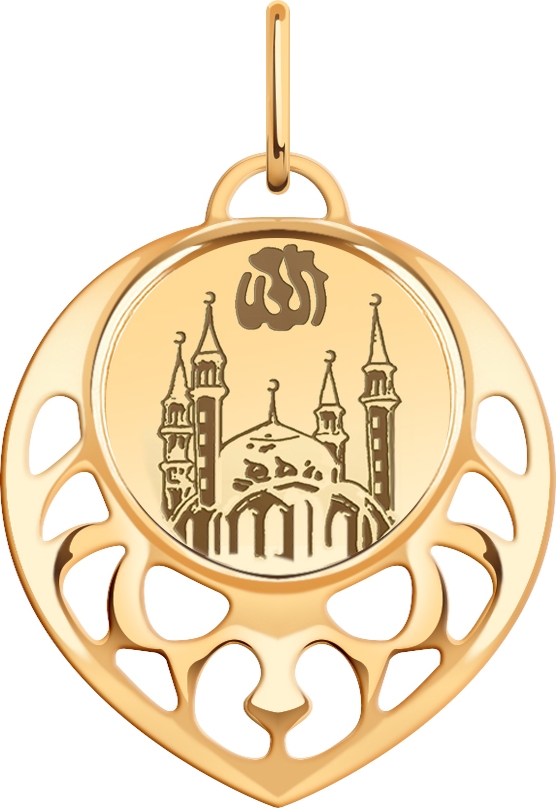 Подвеска Мусульманская из красного золота (арт. 2471600)