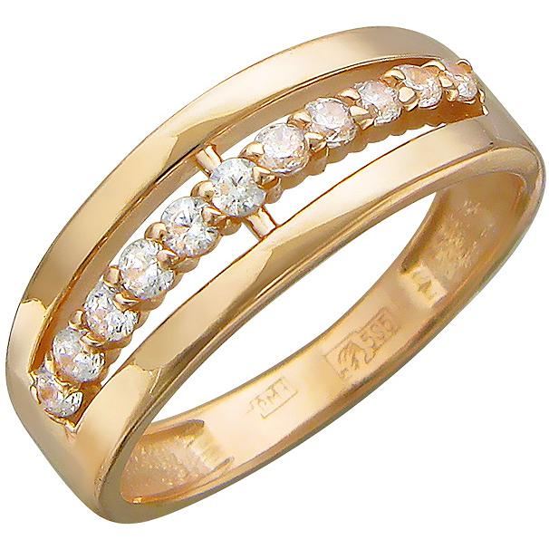 Кольцо с 11 бриллиантами из красного золота  (арт. 300181)