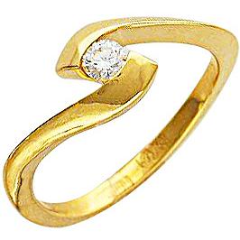 Кольцо с 1 бриллиантом из жёлтого золота 750 пробы (арт. 300477)