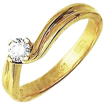 Кольца с 1 бриллиантом из жёлтого золота 750 пробы (арт. 302303)
