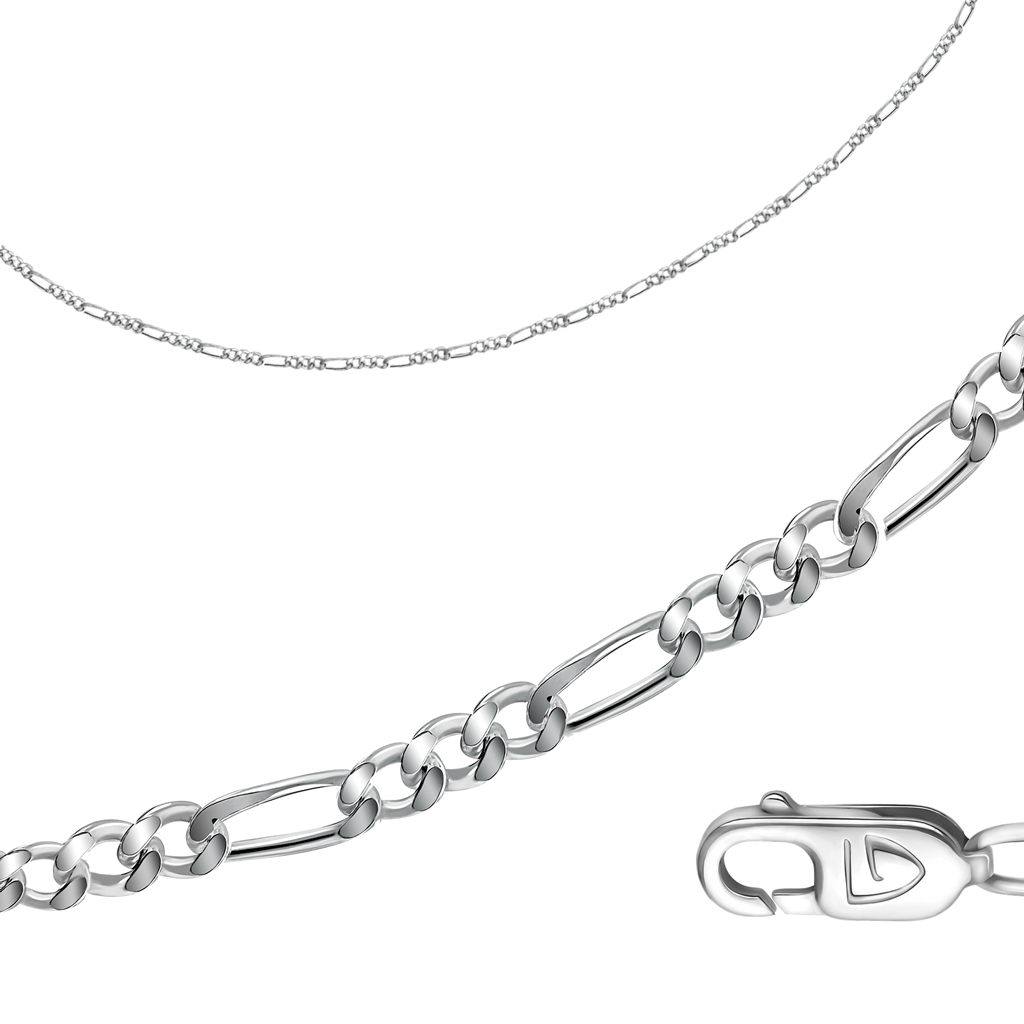 Цепочка плетения "Фигаро" из серебра (арт. 310850)