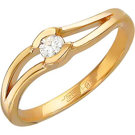 Кольцо с бриллиантом из красного золота (арт. 316455)