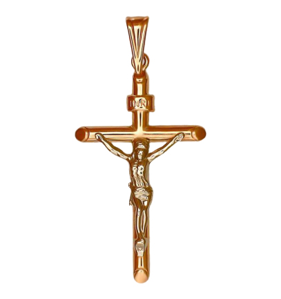 Крестик из комбинированного золота (арт. 324547)