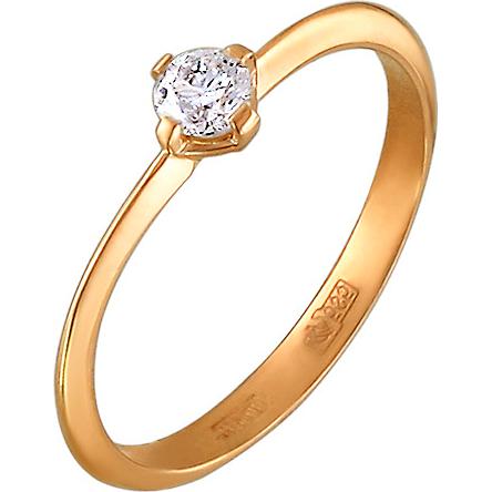 Кольцо с бриллиантом из комбинированного золота (арт. 336366)
