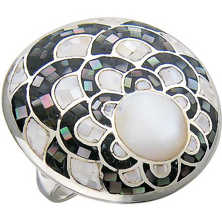 Кольцо с перламутром из серебра (арт. 337520)