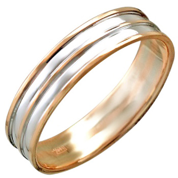 Обручальное кольцо из комбинированного золота (арт. 341136)