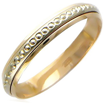 Обручальное кольцо из комбинированного золота (арт. 341219)
