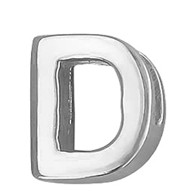 Подвеска буква "D" из белого золота (арт. 341417)