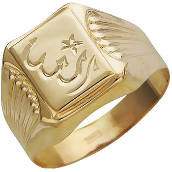 Печатка мусульманское из красного золота (арт. 353528)