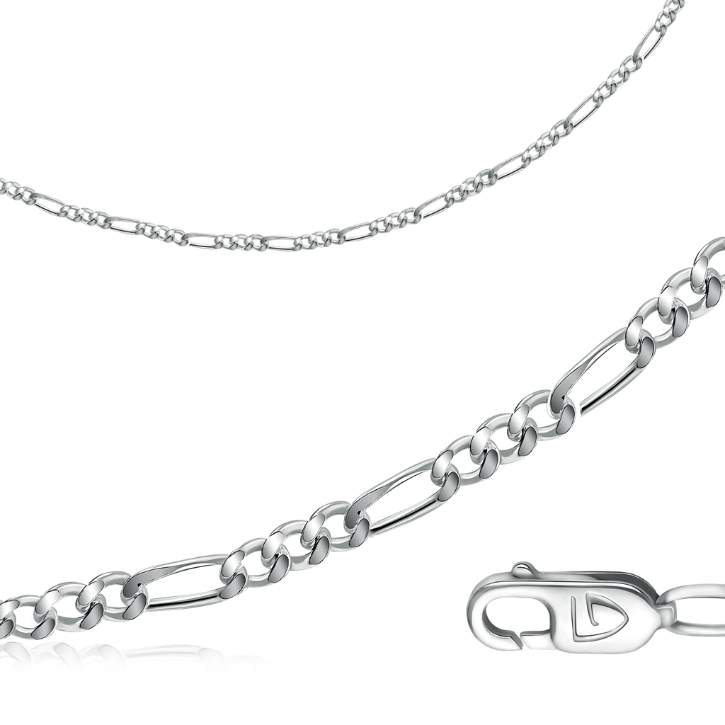 Браслет плетения "Фигаро" из серебра (арт. 353531)