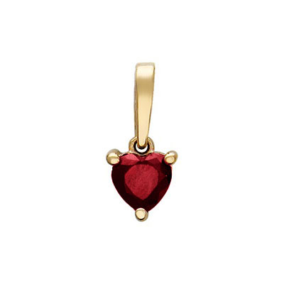 Подвеска Сердце со шпинелью из красного золота (арт. 368030)