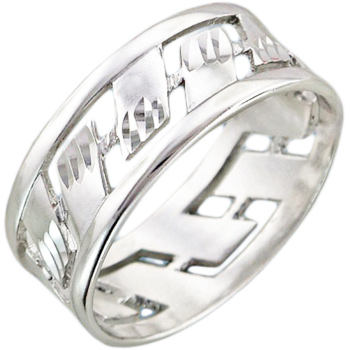 Обручальное кольцо из серебра (арт. 384350)