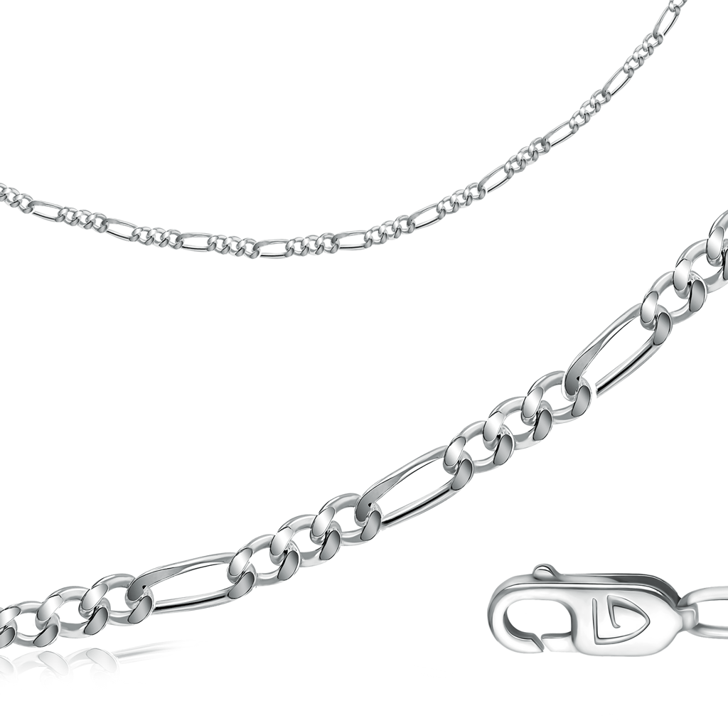 Цепочка плетения "Фигаро" из серебра (арт. 384870)