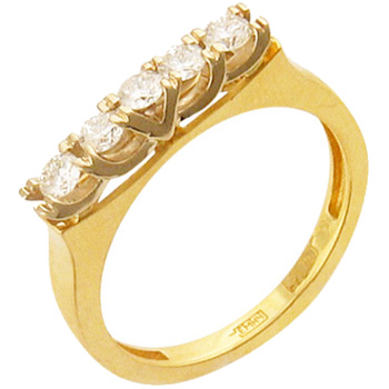 Кольцо с бриллиантами из комбинированного золота (арт. 421116)