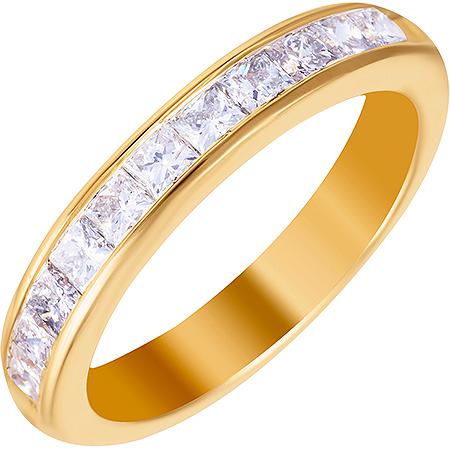 Кольцо с 11 бриллиантами из жёлтого золота (арт. 700600)