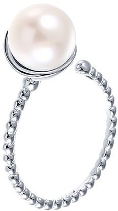 Кольцо с жемчугом из серебра (арт. 702857)