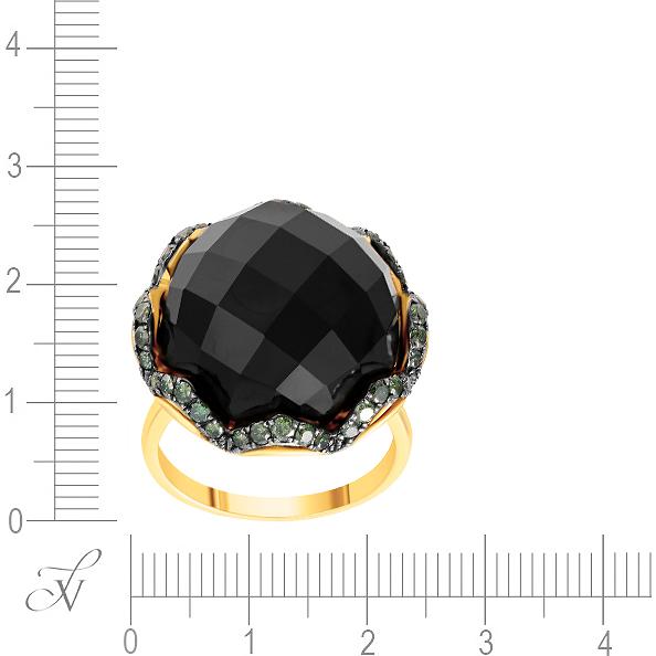 Кольцо с аметистом и бриллиантами из белого золота (арт. 704350)