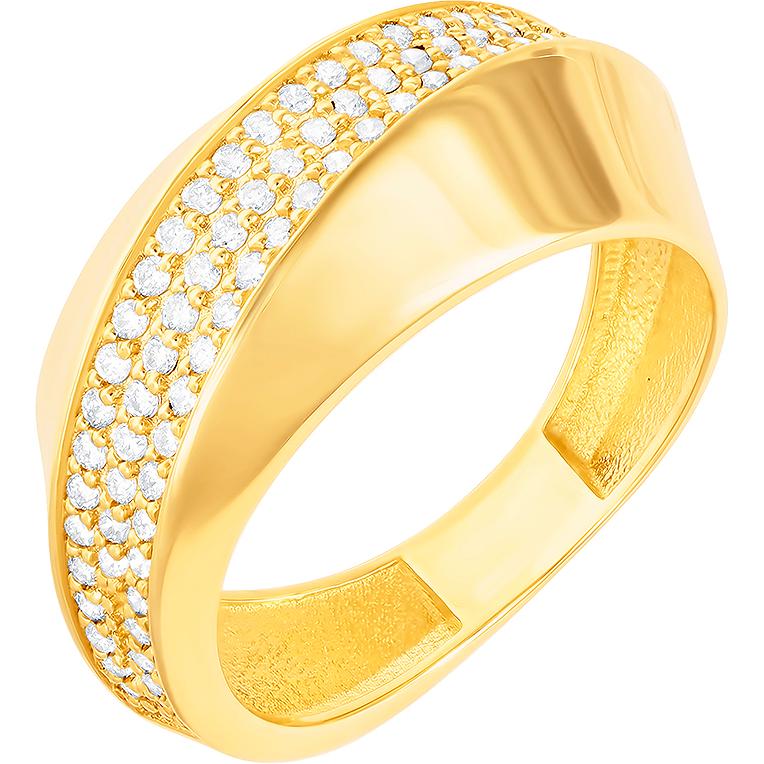 Кольцо с 72 бриллиантами из жёлтого золота (арт. 705699)