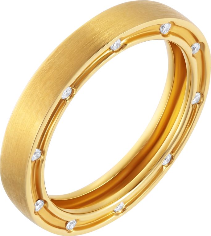 Кольцо с 20 бриллиантами из жёлтого золота (арт. 705820)