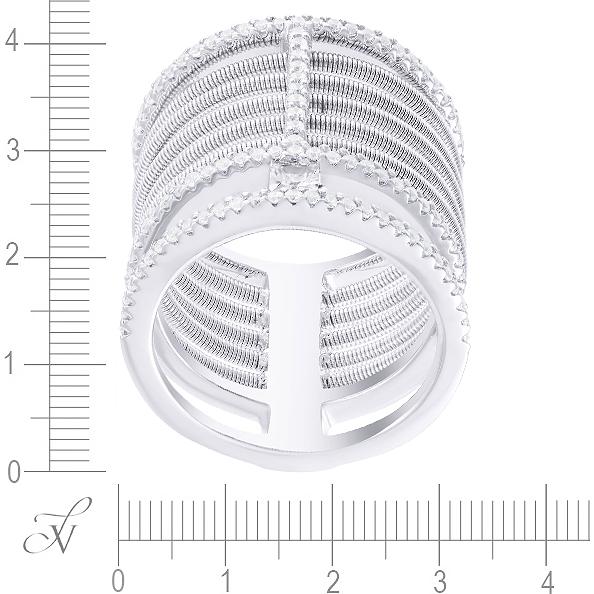 Кольцо с фианитами из серебра (арт. 706057)