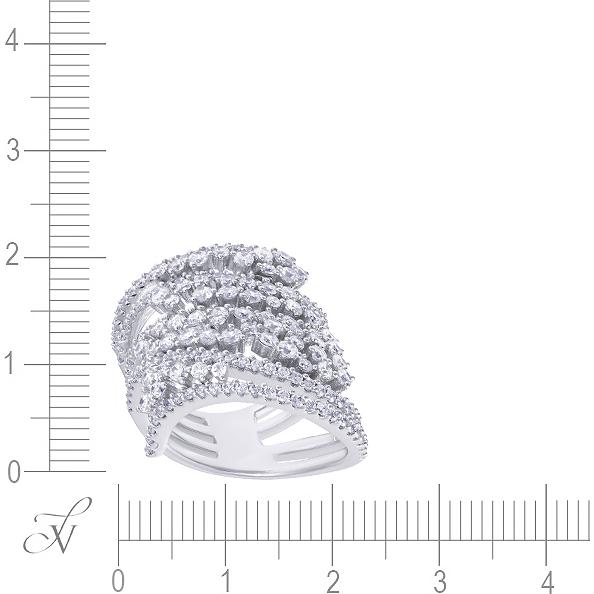Кольцо с фианитами из серебра (арт. 706402)