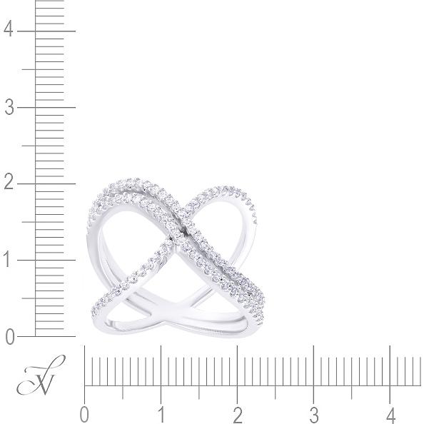 Кольцо с фианитами из серебра (арт. 706830)
