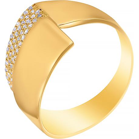 Кольцо с 59 бриллиантами из жёлтого золота (арт. 707580)