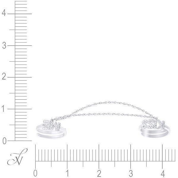 Кольцо с фианитами из серебра (арт. 708279)