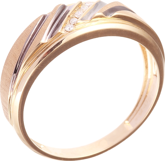 Кольцо с бриллиантами из желтого золота (арт. 730695)