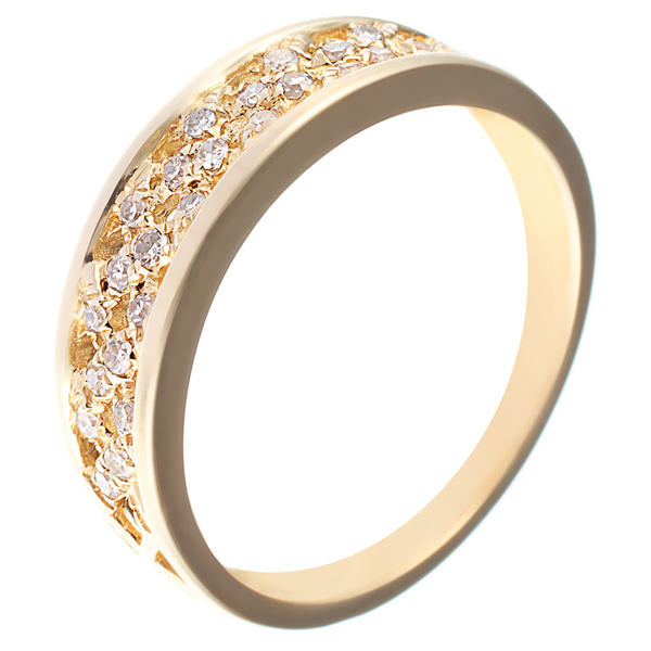 Кольцо с бриллиантами из желтого золота (арт. 732562)