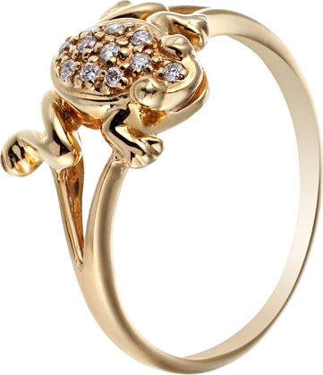 Кольцо с бриллиантами из желтого золота (арт. 732659)