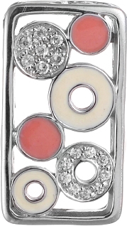 Подвеска с эмалью и фианитами из серебра (арт. 735239)