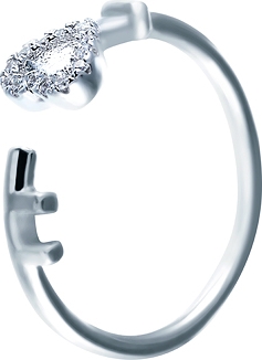 Кольцо с фианитами из серебра (арт. 736465)