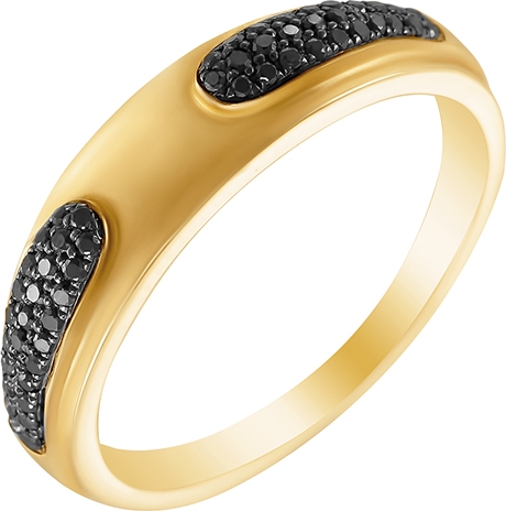 Кольцо с бриллиантами из желтого золота (арт. 737010)